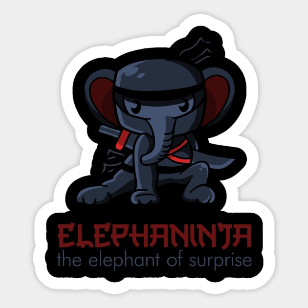 Elephaninja - The Elephant of Surprise Sticker by ACraigL